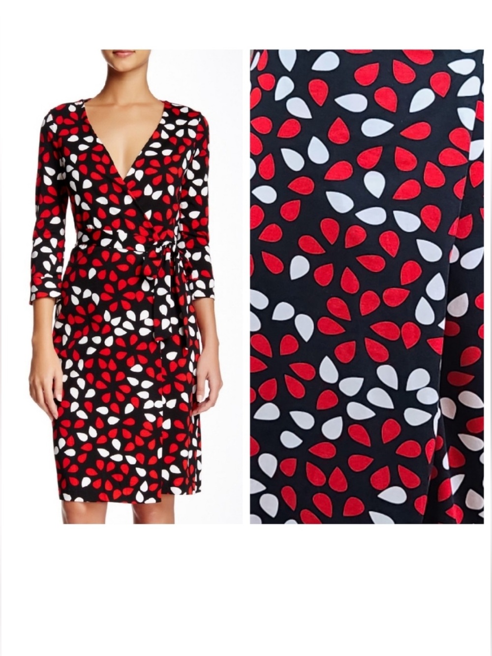 Diane Von Furstenberg Julian Two Wrap Dress Cotton Silk